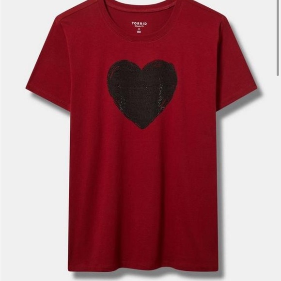 torrid Tops - Torrid Sparkle Heart T-Shirt NWOT